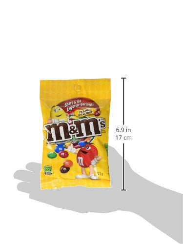 M&M's Peanut Candies Stand up Pouch 200g/7oz., (3pk) (Imported