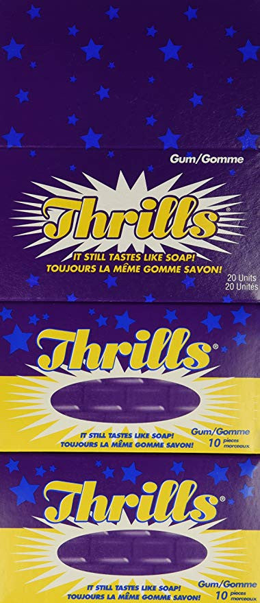 Thrills Chewing Gum, 10 Count - 20 Pack {Imported from Canada}
