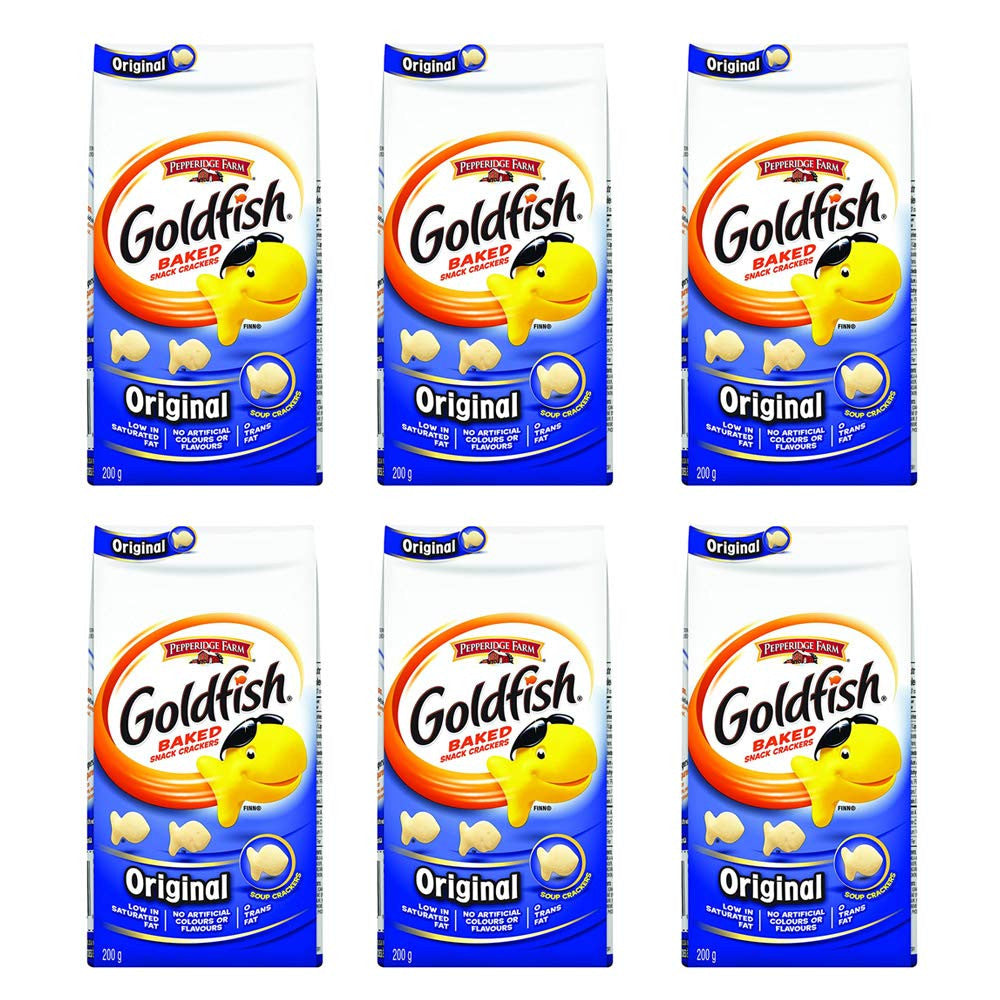Pepperidge Farm Goldfish Original 200g/7.05oz, 6-Pack {Imported From Canada}