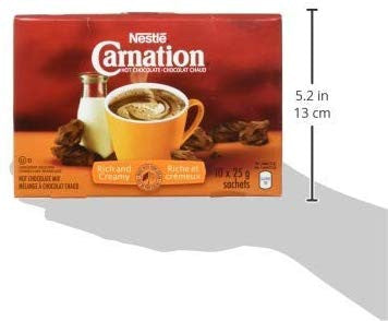 Carnation Hot Chocolate, Rich and Creamy, (10ct x 25g) sachets, {Imported from Canada}