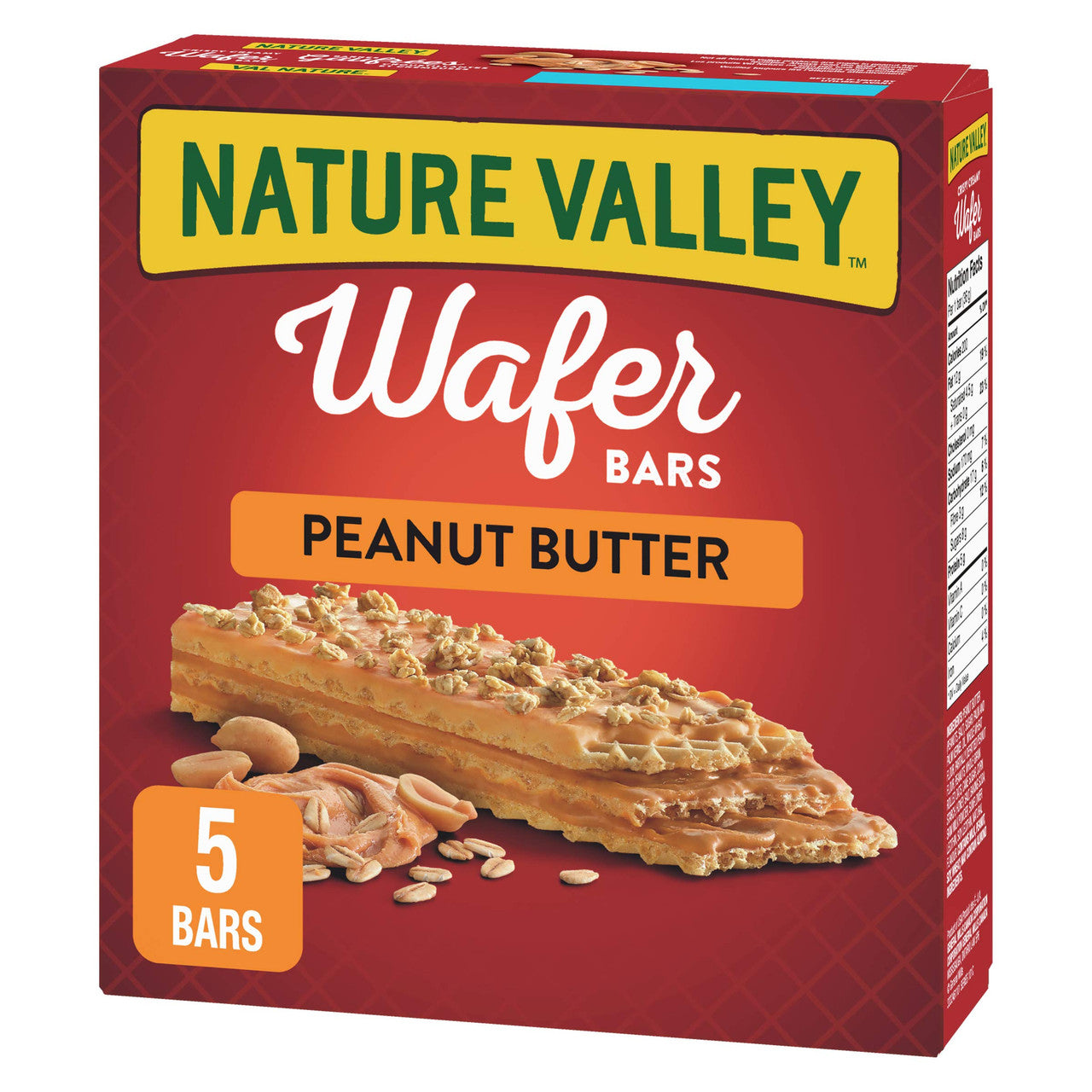 NATURE VALLEY Crispy Creamy Wafer Bars, Peanut Butter, 5 Count per box, 184g/6.5 oz., {Imported from Canada}