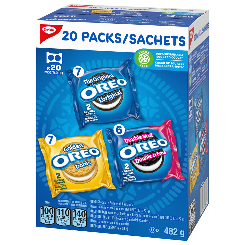 Christie Oreo Cookies Variety Pack, 482g/16.9 oz., Box {Imported from Canada}