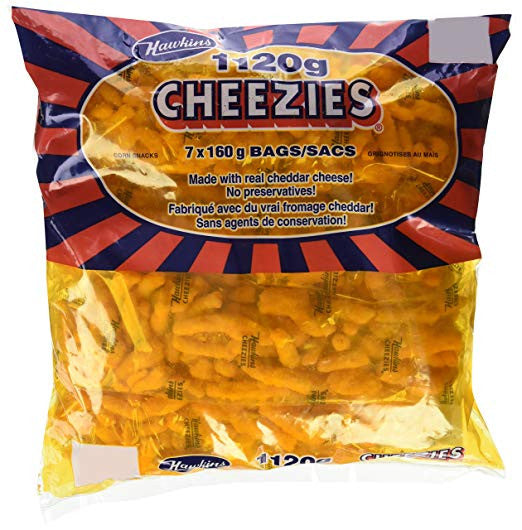 Hawkins Cheezies,  7 x 160g/5.6 oz., Bags {Imported from Canada}