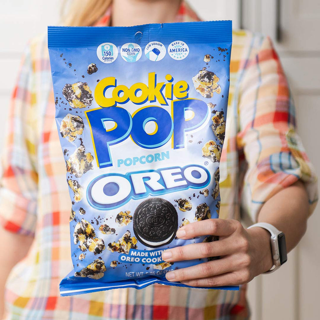 Cookie Pop Popcorn, made with real Oreo Cookie Pieces, 149g/5.3 oz, 12pk, {Imported from Canada}