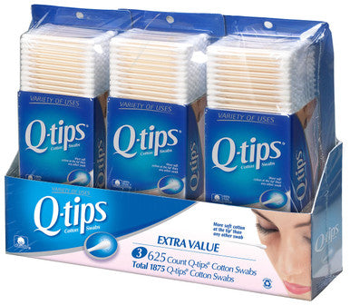 Q-tips Cotton Swabs, Club Pack 625 ct, (3pk) {Imported from Canada}