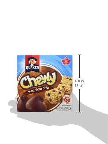 Quaker Chewy Chocolate Chip, 6 Bar Pack (Pack of 12) {Imported from Canada}