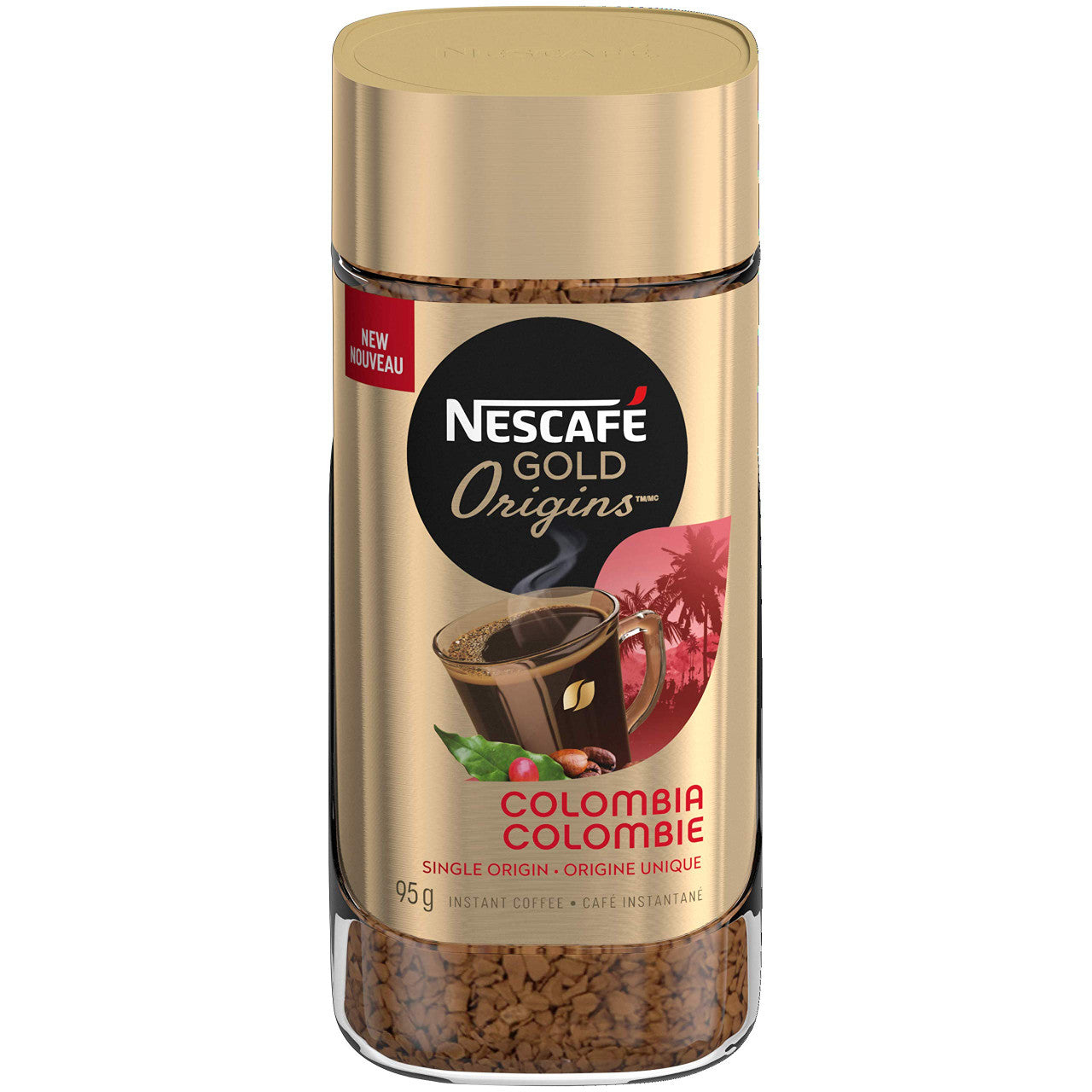 NESCAFE Gold Origins Colombia Coffee Jar, 95g/3.4 oz., {Imported from Canada}