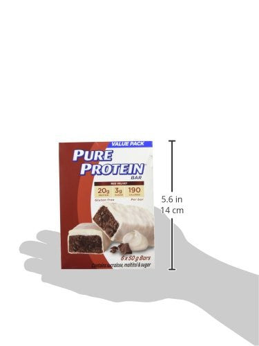 Pure Protein Bars, Gluten Free, Snack Bars, Red Velvet, 50g/1.8oz.,6ct, {Imported from Canada}