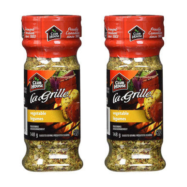 Club House La Grille, Grilling Made Easy, Vegetable Seasoning, 148g/5.2oz, 2-Pack {Imported from Canada}