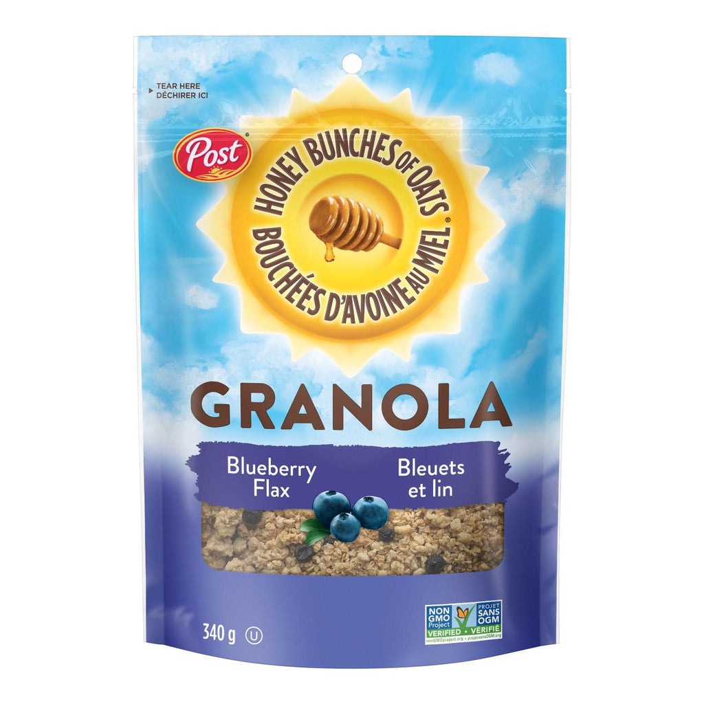 Post Honey Bunches of Oats Granola, Blueberry Flax, 340g/12 oz. Bag