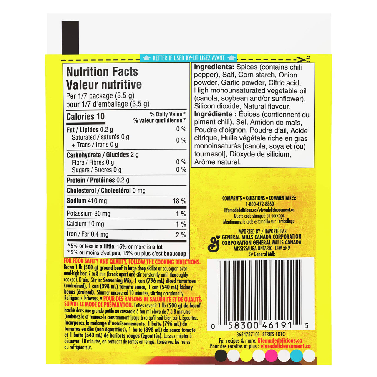 Old El Paso, Chili Seasoning Mix, 24g/0.8oz., {Imported from Canada}