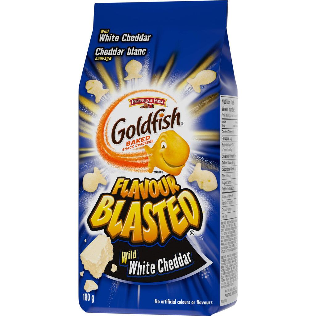 Goldfish Flavour Blasted Wild White Cheddar Crackers 180g/6.3oz, (Imported from Canada)