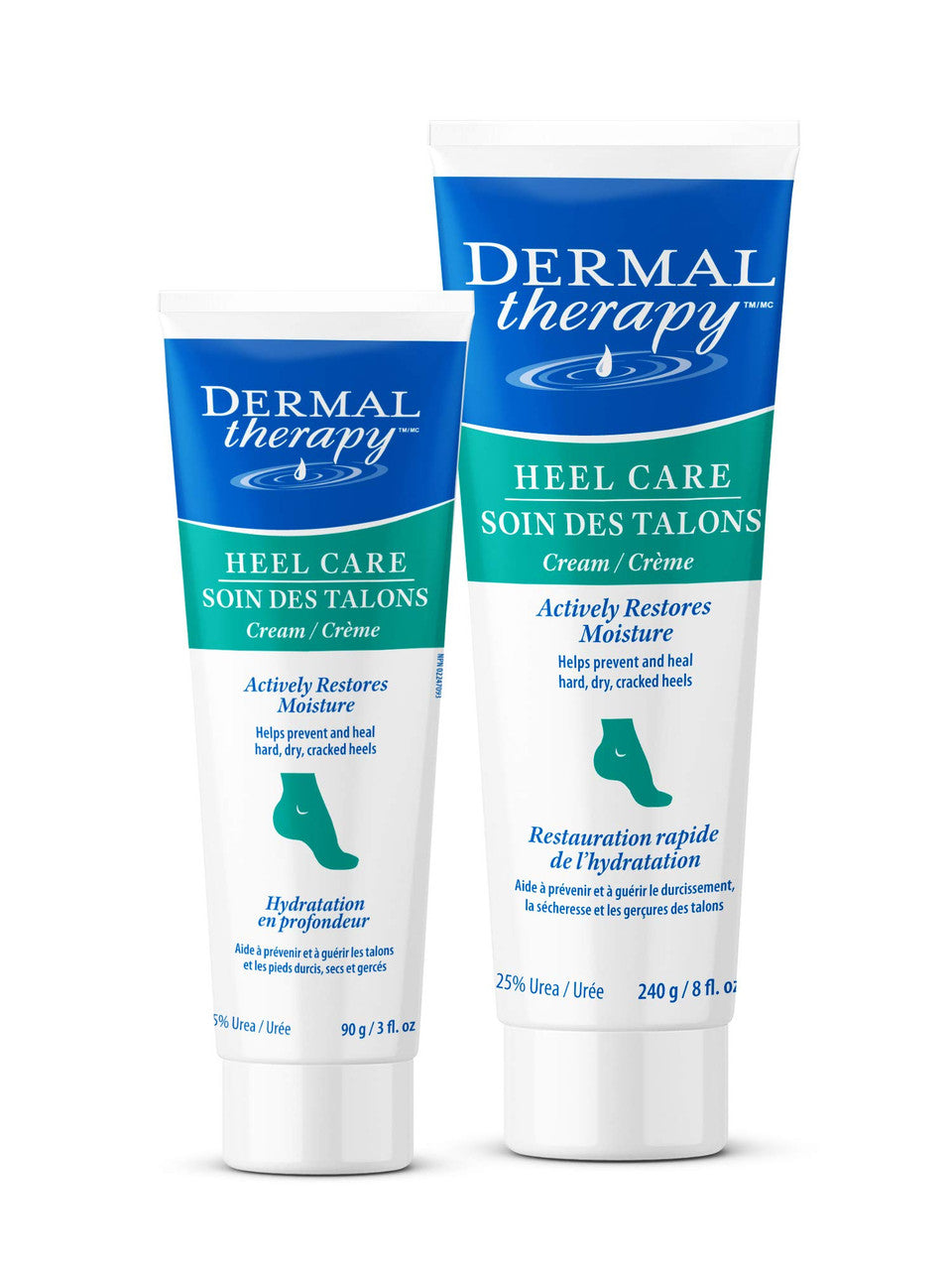 Dermal Therapy Heel Care, 240g + 90g, travel size, {Imported from Canada}