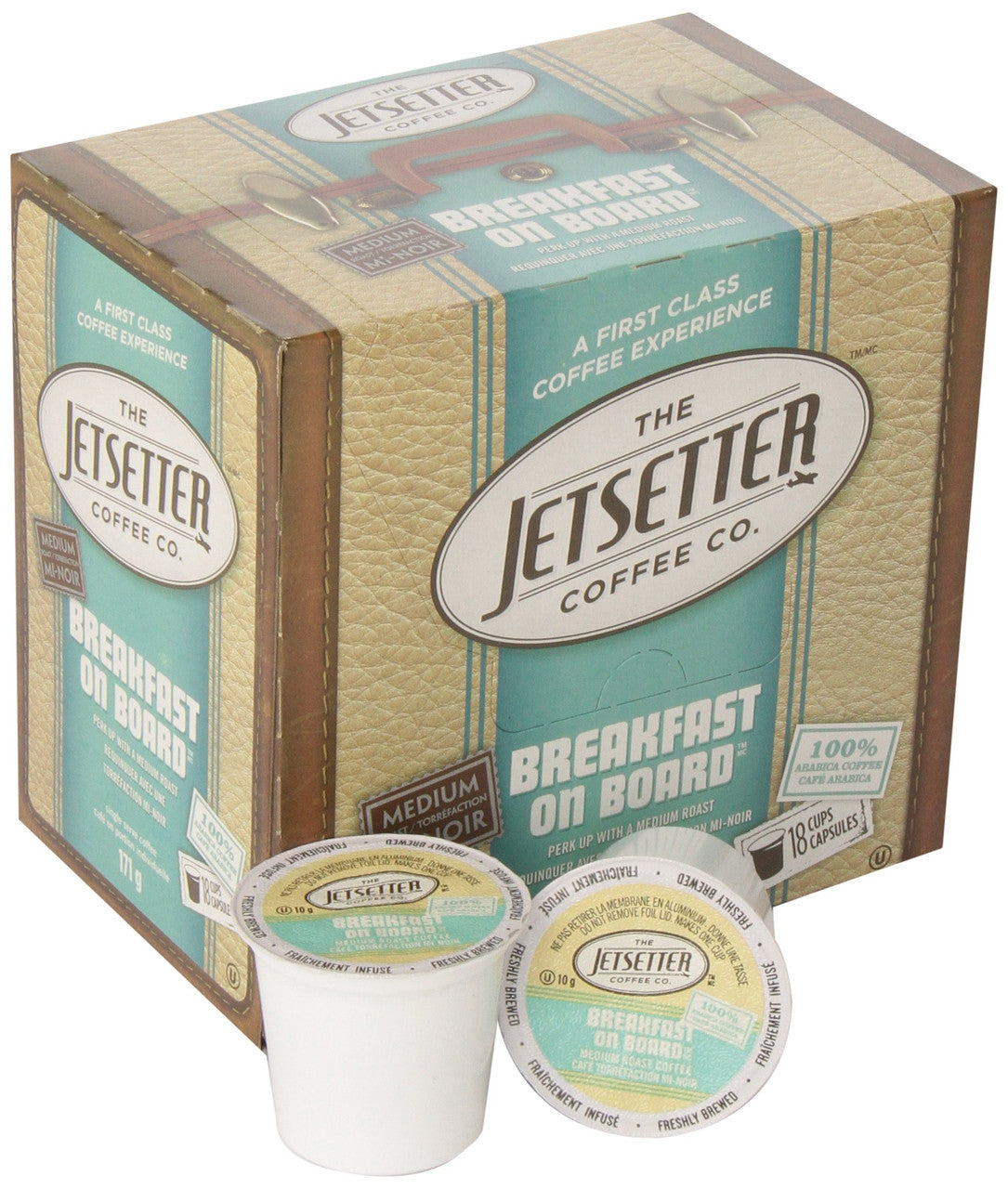 The Jetsetter Coffee, Breakfast on Board, 18ct, 171g Keurig {Imported from Canada}
