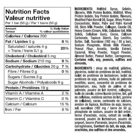 Pure Protein,Gluten Free, Snack Bars, Chocolate Salted Caramel, 50g/1.8oz., 12ct, {Imported from Canada}