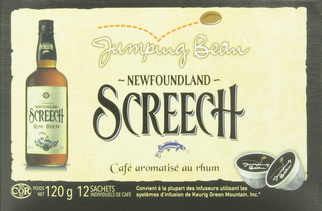 Jumping Bean Newfoundland Screech Rum Coffee,12ct{Imported from Canada}