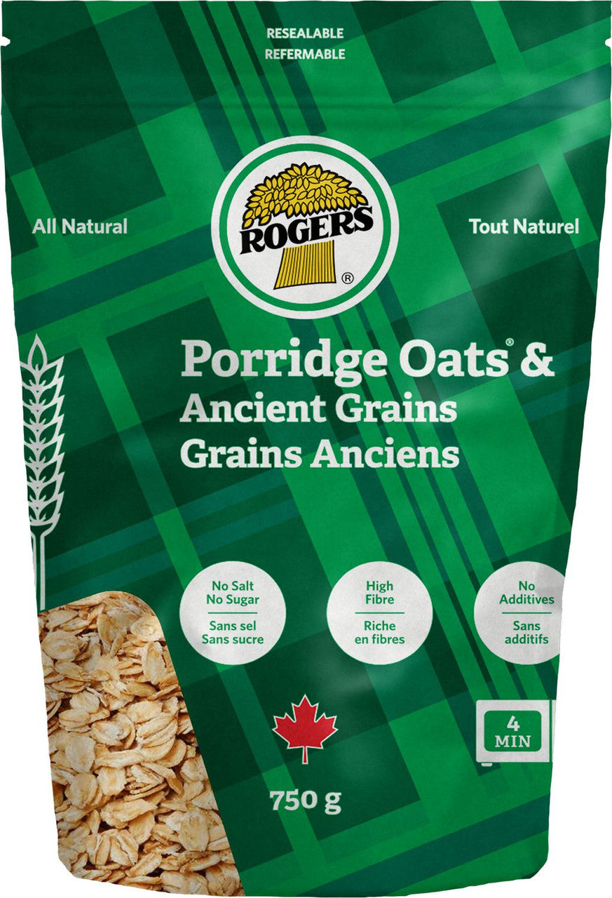 Rogers Porridge Oats and Ancient Grains Cereal, 750g/26.5 oz., {Imported from Canada}