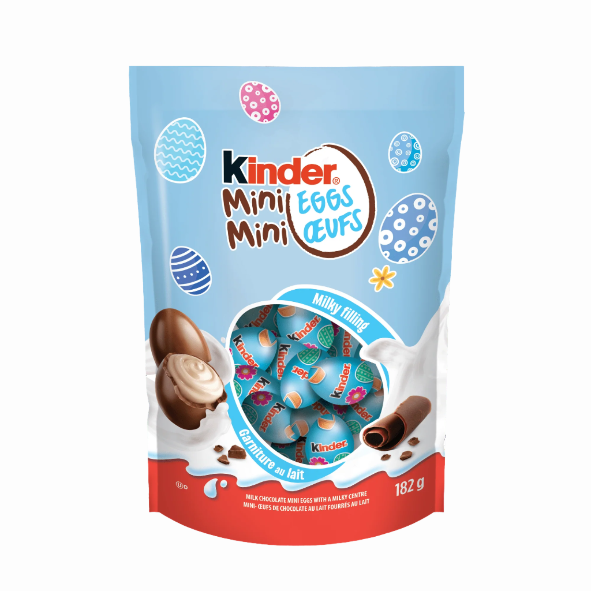 Kinder Mini Eggs With Milky Filling, 182g/6.4 oz. - Front Of Bag