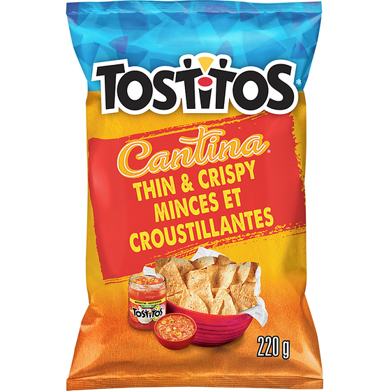 Tostitos Cantina Thin & Crispy Tortilla Chips, 220g/7.8 oz., {Imported from Canada}