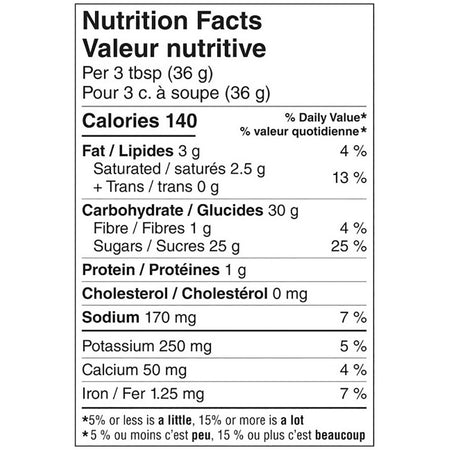 Nutrition facts label for Nestle Carnation Hot Chocolate Marshmallow Mix, 450g, showing calories, macronutrients, and micronutrients per serving.