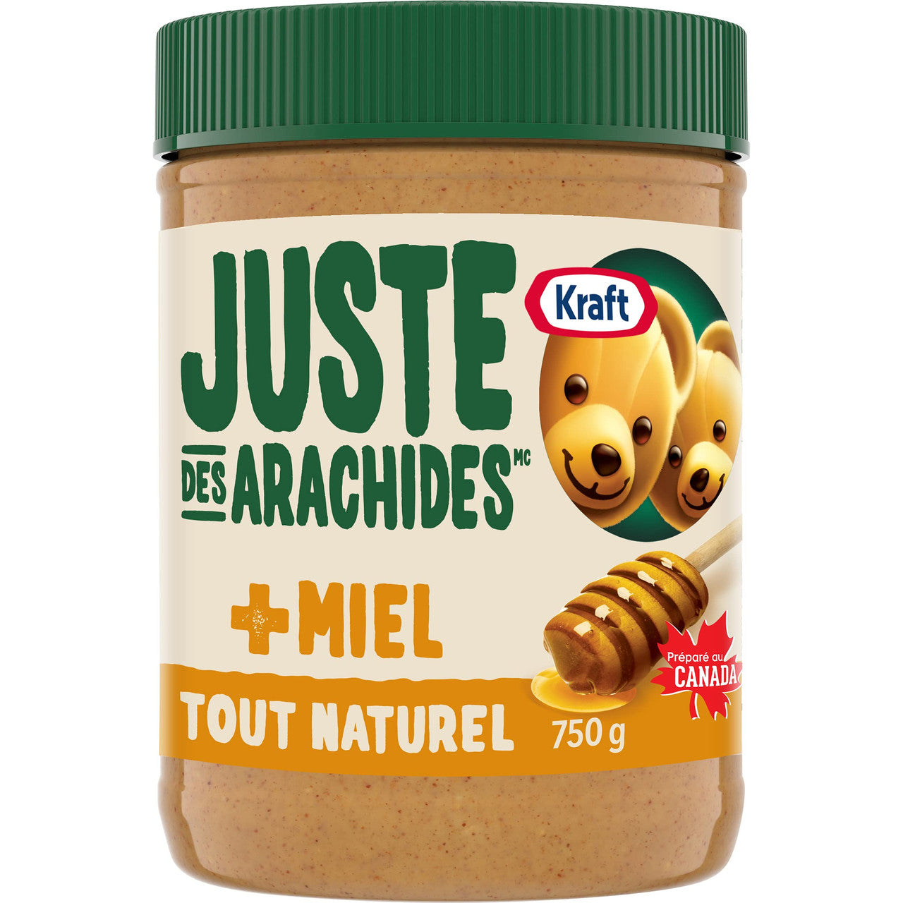 Kraft All Natural Peanut Butter with Honey 750g/26.5 oz., (Imported from Canada)