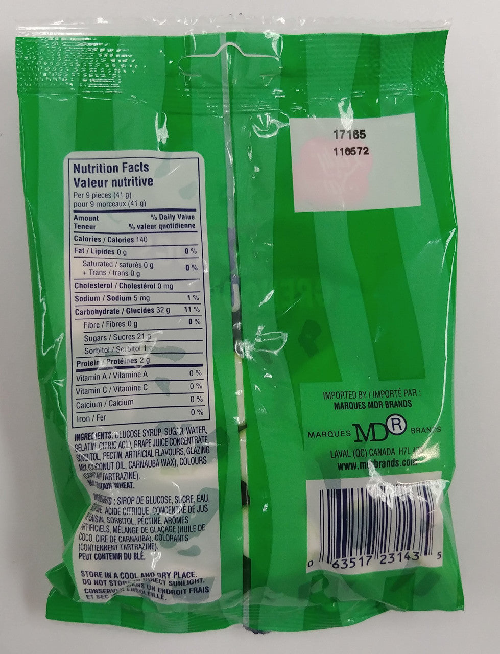 Lady Sarah Gummy Frogs, 120g/4.2oz. Per Bag, {Imported from Canada}