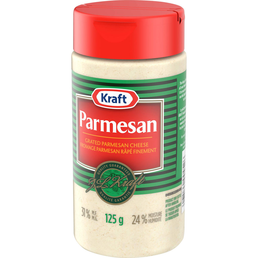 KRAFT Grated Parmesan Cheese Shaker, 125g/4.4 oz., {Imported from Canada}