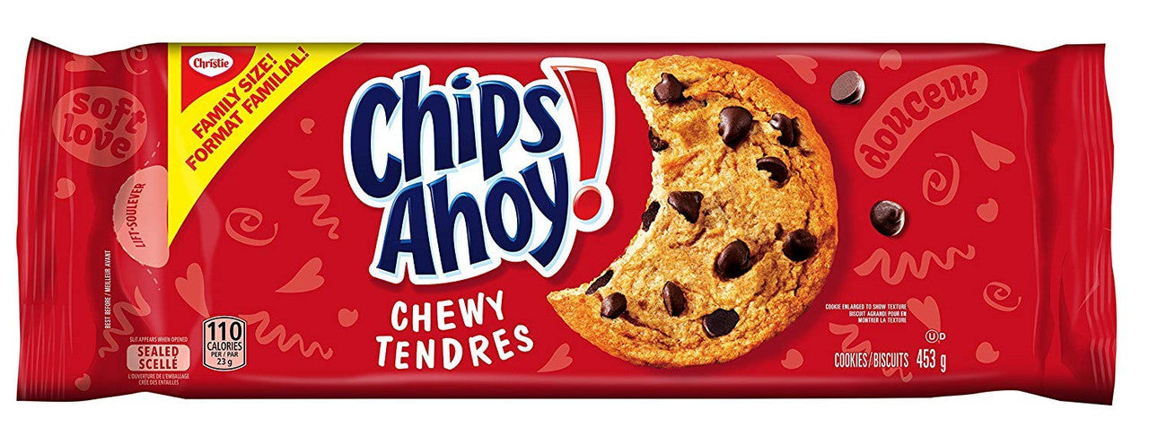 Chips Ahoy! Chewy Chocolate-Chip - Cookies, 453g/16 oz, (Imported from Canada)