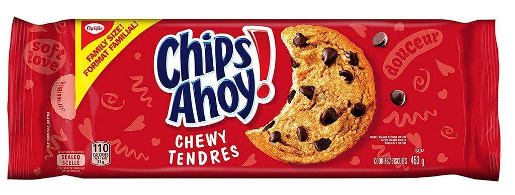 Chips Ahoy! Chewy Chocolate-Chip - Cookies, 453g/16 oz, (Imported from Canada)