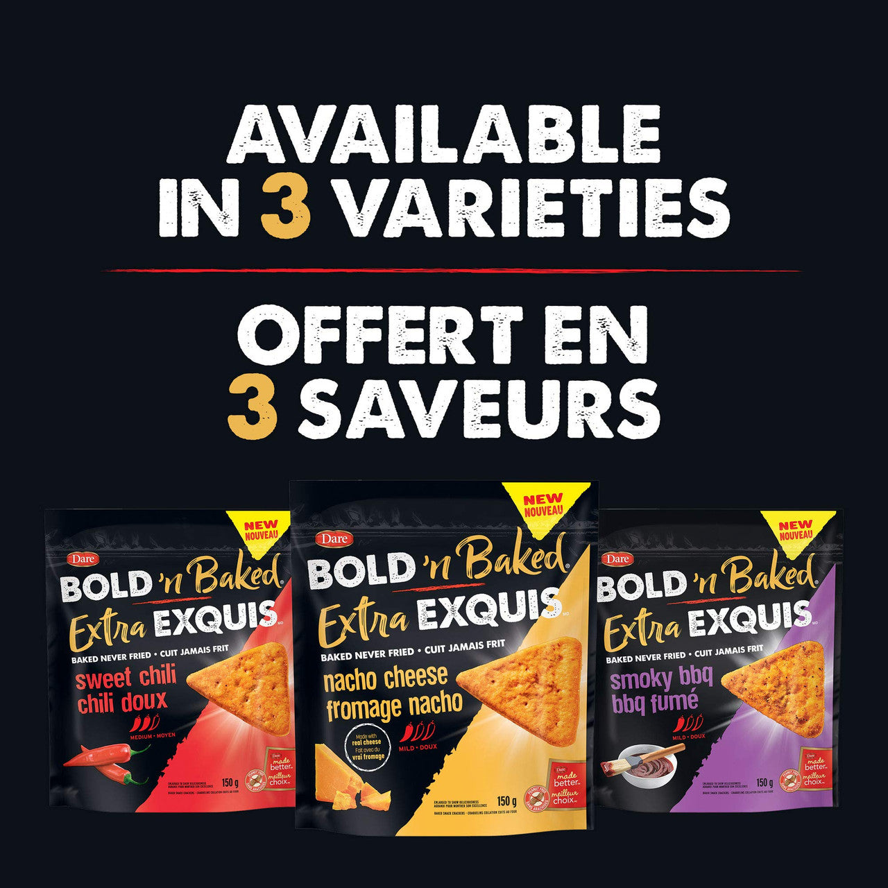 Dare Bold 'n Baked Smokey BBQ Crackers, 150g/5.3 oz., {Imported from Canada}