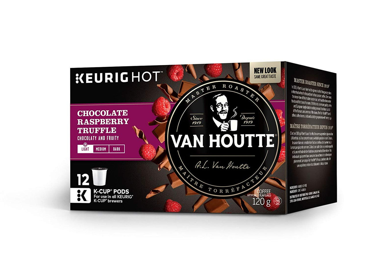 Van Houtte Chocolate Raspberry Truffle Single Serve Keurig, 12 Count {Imported from Canada}