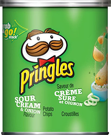 Pringles Sour Cream & Onion Potato Chips, 39g/1.4oz, (12 Pack) (Imported from Canada)