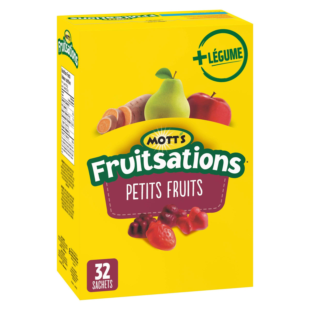 Mott's Fruitsations, Gluten Free Veggie Berry, 32ct, 723g/1.6lbs, {Imported from Canada}