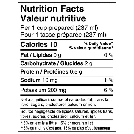 Starbucks Iced Coffee Vanilla, nutrition facts label