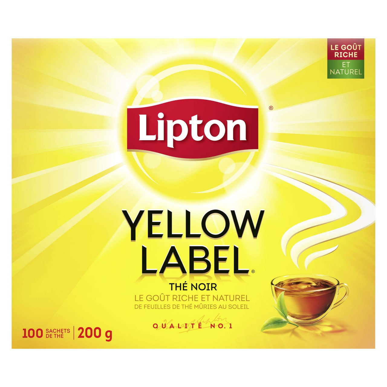 Lipton Yellow Label Tea, 200g/7.1oz - (100pk) {Imported from Canada}