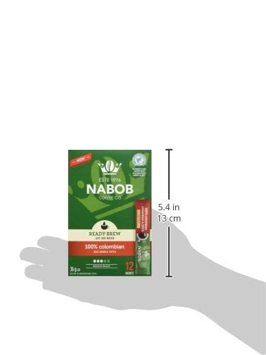 Nabob Ready-Brew Coffee, 100% Colombian, 3g Sticks, 12 Count, {Imported from Canada}