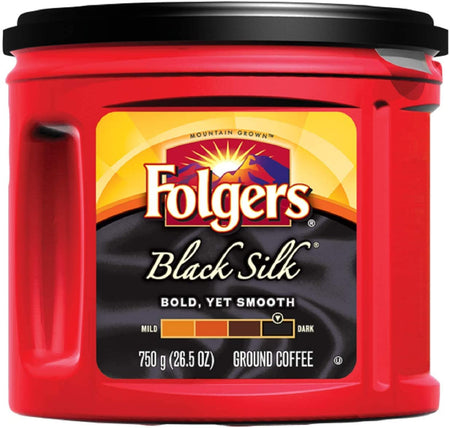 Folgers Black Silk Ground Coffee, 750g/26.5 oz., {Imported from Canada}