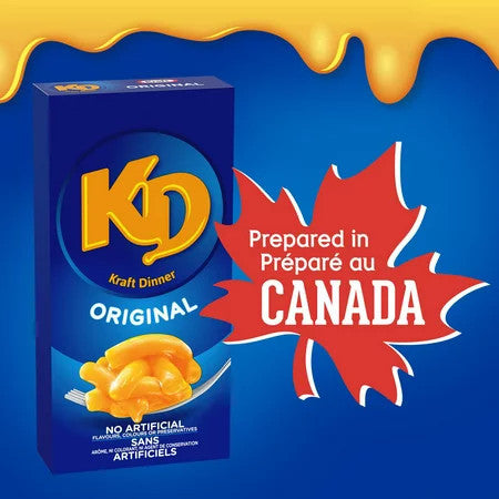 Kraft Dinner, Original Macaroni & Cheese 225g/7.6oz., 12ct, {Imported from Canada}