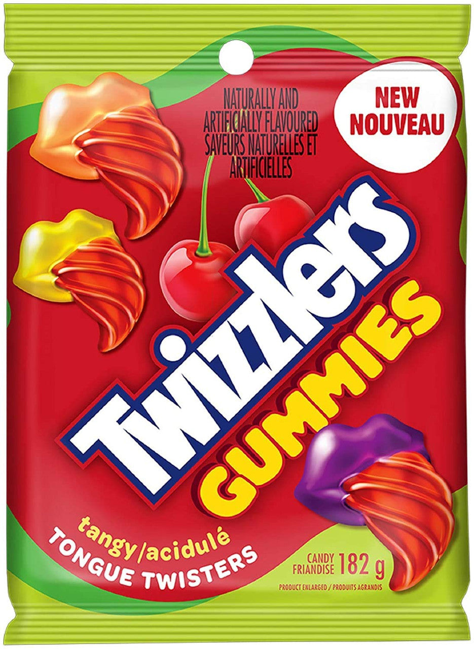 Twizzlers Gummies, Tongue Twisters, 3 Variety Pack Value Bundle, Sweet, Tangy, Fruity Flavors (182g/6.4 oz. per package) {Imported from Canada}