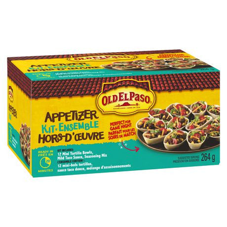 Old El Paso Mini Tortilla Bowl Appetizer Kit, 264g/9.3oz., {Imported from Canada}