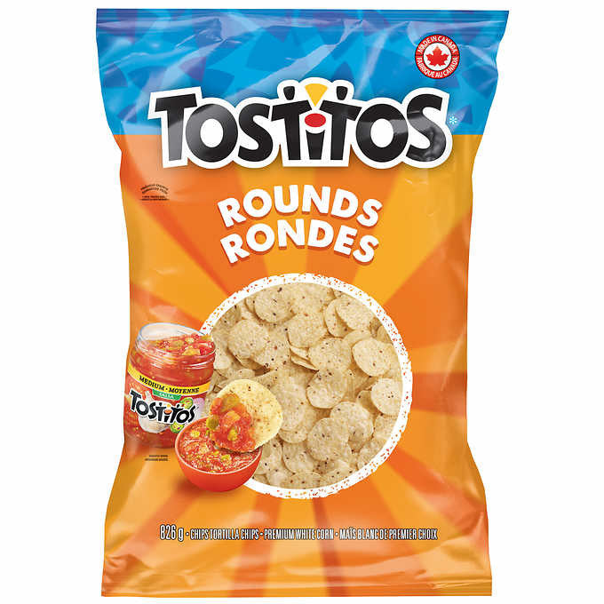 Tostitos Rounds Tortilla Chips, 826g/29.1 oz., Jumbo Bag, {Imported from Canada}