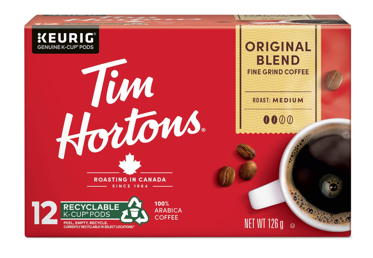 Tim Horton's K-Cup Original 12 Count. {Imported from Canada}