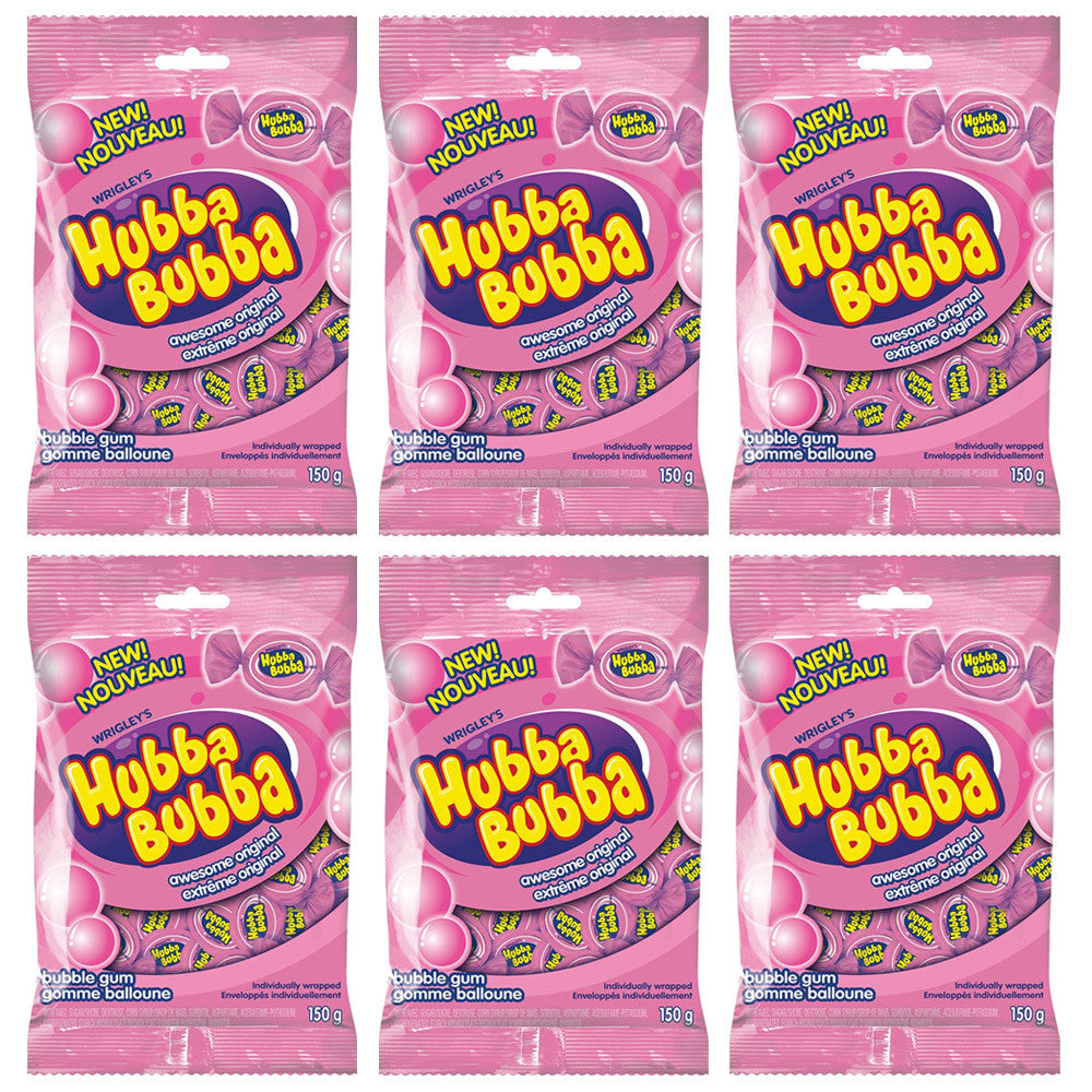 Hubba Bubba Awesome Original Bubble Gum 150g/5.3 oz., (6-Pack) {Imported from Canada}