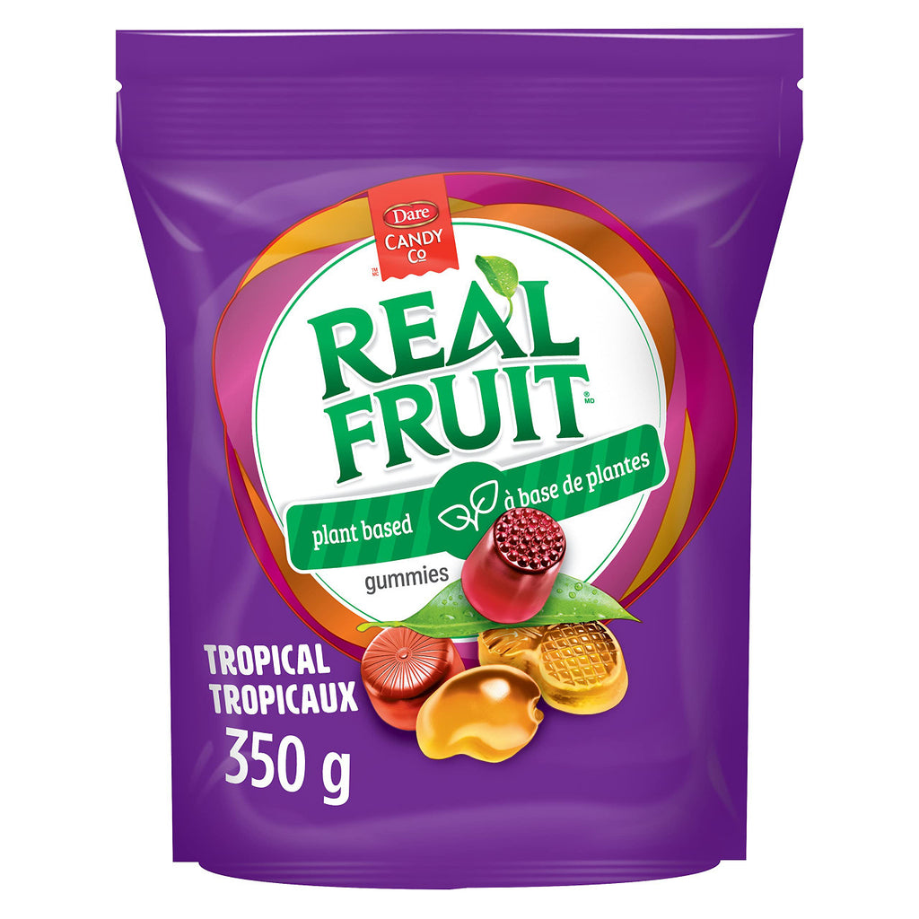 Dare RealFruit Gummies,Tropical Flavour, 350g/12.3oz., Bag, {Imported from Canada}