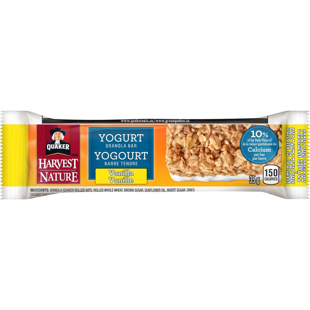 Quaker Yogurt Vanilla Granola Bars, 5-count, 175g/6 oz. Box {Imported from Canada}