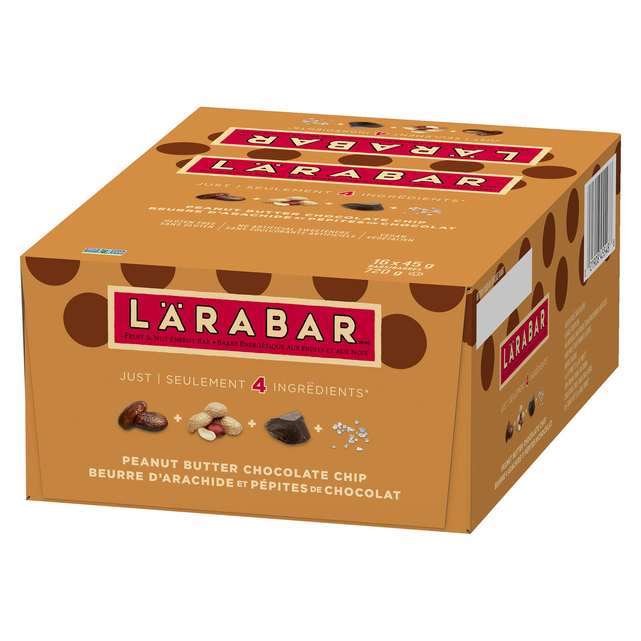 Larabar Gluten Free Peanut Butter Chocolate Chip Fruit and Nut Energy Bar, 16-Count, 720 Gram {Imported from Canada}