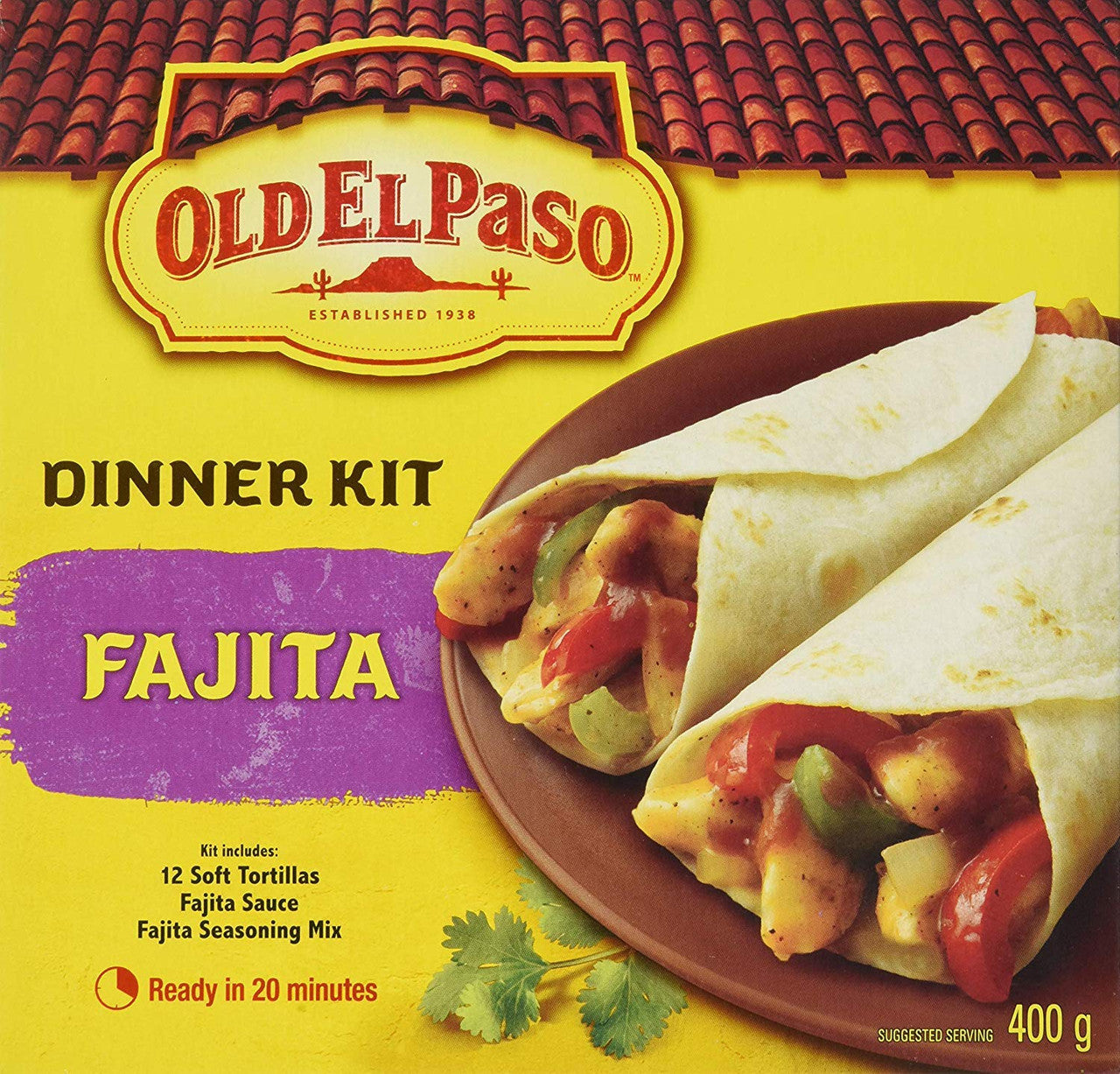 Old El Paso Fajita Dinner Kit, 400g/14.1 oz., Box, {Imported from Canada}