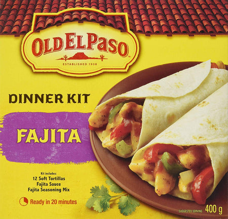 Old El Paso Fajita Dinner Kit, 400g/14.1 oz - Front