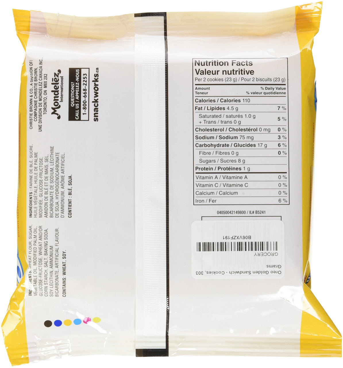 Oreo Golden Sandwich Cookies, 303g/10.7oz, Bag, {Imported from Canada}