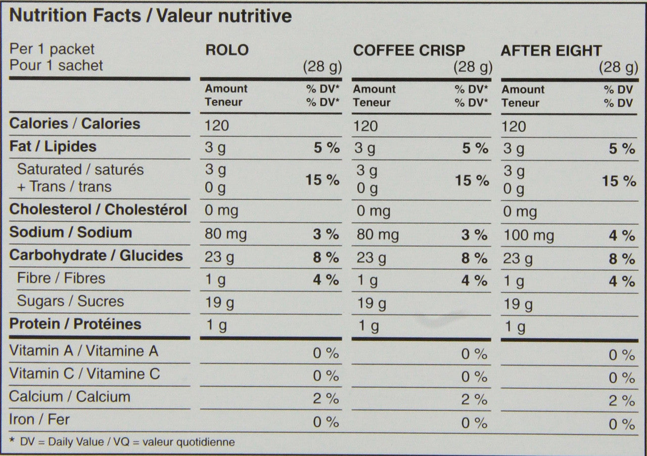 Nestle Carnation Hot Chocolate Variety Pack Turtles, Coffee Crisp, After Eight, 7-count Box, 28g Envelopes